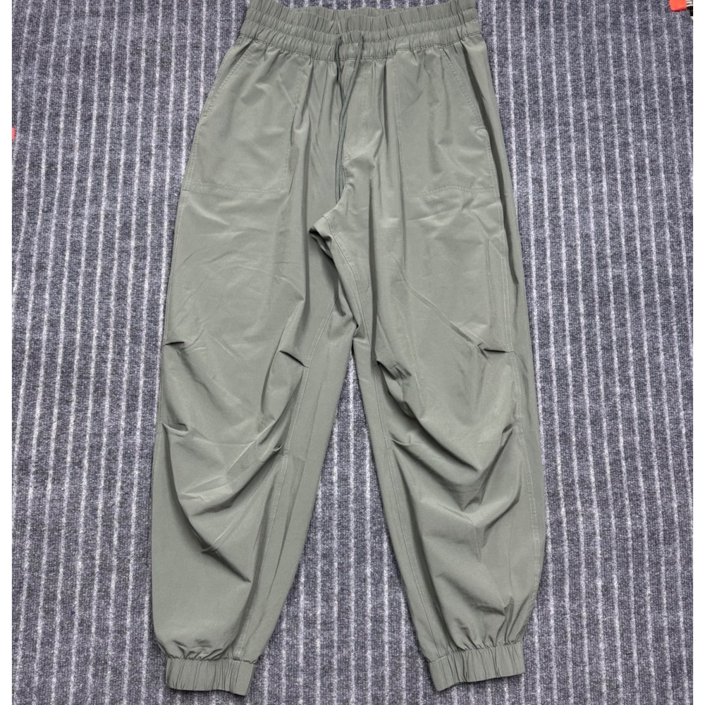 Abercrombie & Fitch Womens Joggers Size L Green Stretch Utility Cargo Pants